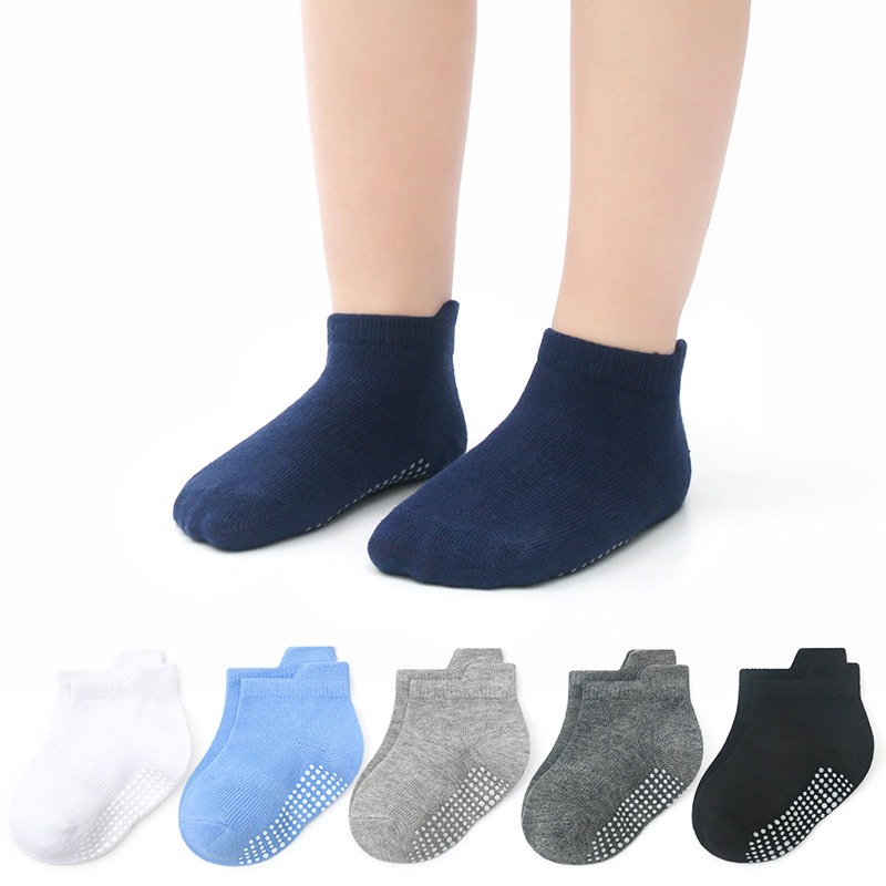 L XL Kaos Kaki  Anak Sekolah Antislip Model Polos Dot Star