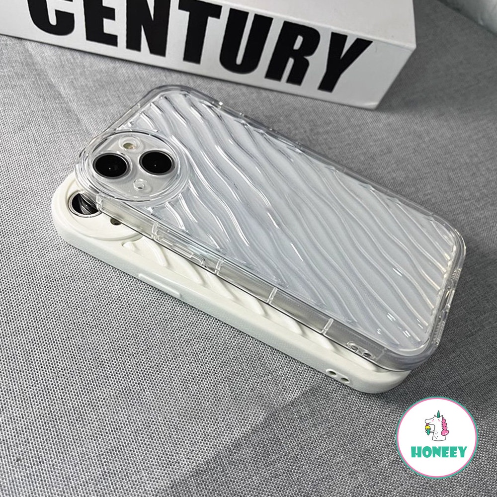 IPHONE Casing Ponsel Minimalis Motif Riak Air Warna Solid Kompatibel Untuk Iphone14 13 12 11 Pro Max X XR XSMAX 78 Plus SE TPU Phone Cover