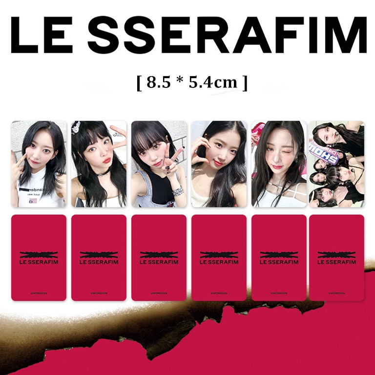 6-7pcs /set (G)I-DLE LE SSERAFIM Photocards I FEEL Album UNFORGIVEN Kartu Lesserafim GIDLE Kpop Lomo Postcards