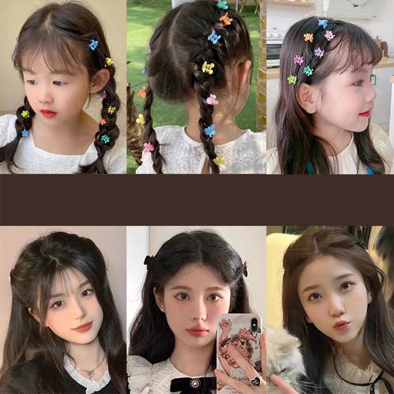 50pcs/set Bunga Mini Jepit Rambut Gadis Fashion Lucu Jepit Rambut Klip Samping Wanita Aksesoris Rambut