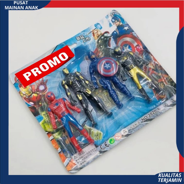 PROMO MAINAN ROBOT MINI AVENGERSS SUPERHEROES ISI 4 NO. 2020-2 SNI