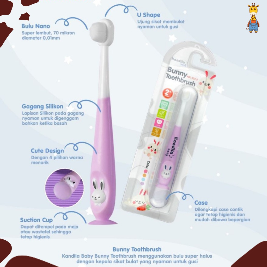 Kandila Baby Bunny Toothbrush KDL 037-3 - Sikat Gigi Bayi