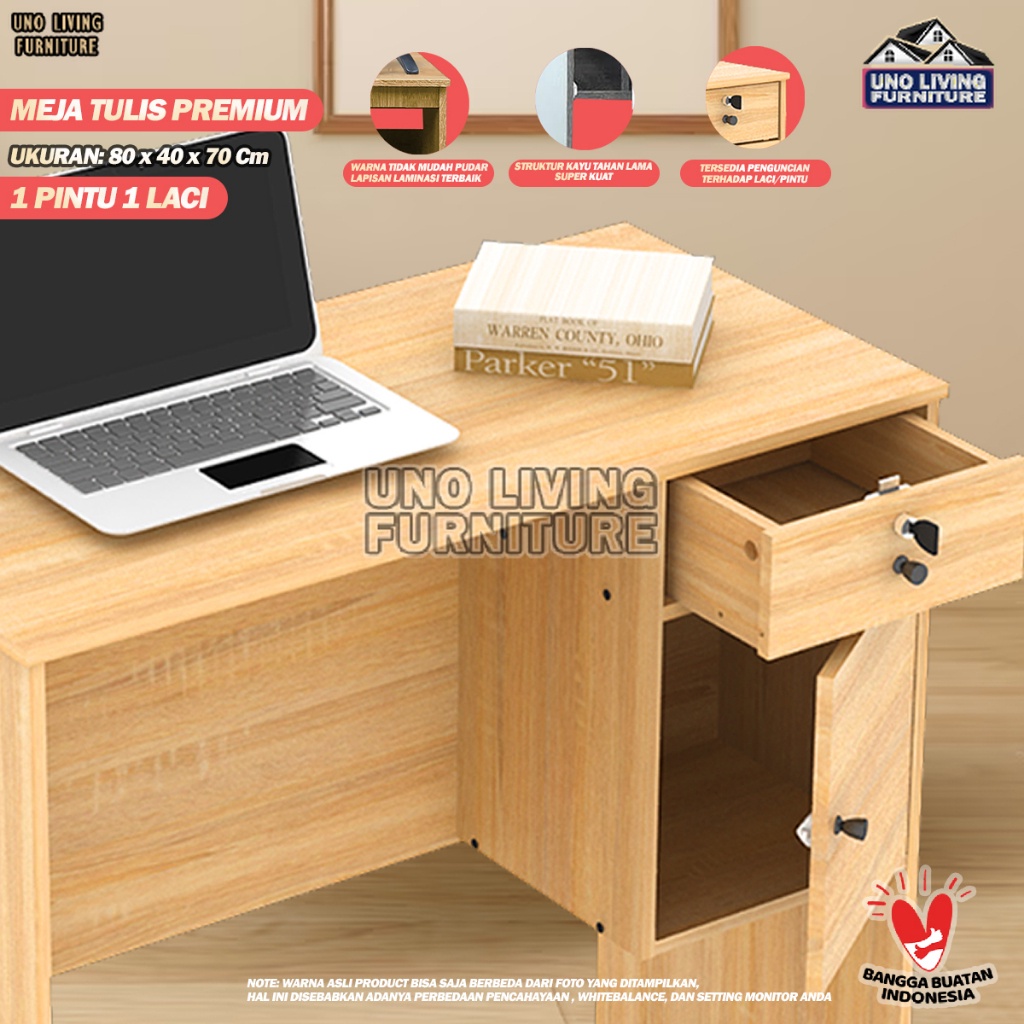 MEJA TULIS MEJA KERJA MEJA BELAJAR MEJA DESK MEJA KOMPUTER MEJA TULIS MINIMALIS MEJA KANTOR MTK 80 1P1L