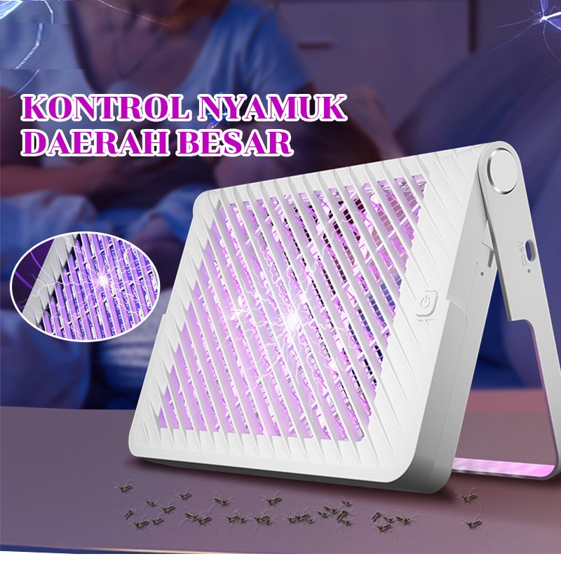 Insect Killer Perangkap Nyamuk Lalat Lampu UV Raket Nyamuk Listrik /Lampu Perangkap Nyamuk/Lampu Nyamuk/Lampu UV/Insect Killer Mosquito Killer Perangkap Nyamuk Lalat Bug Zapper Lampu UV 2 in 1