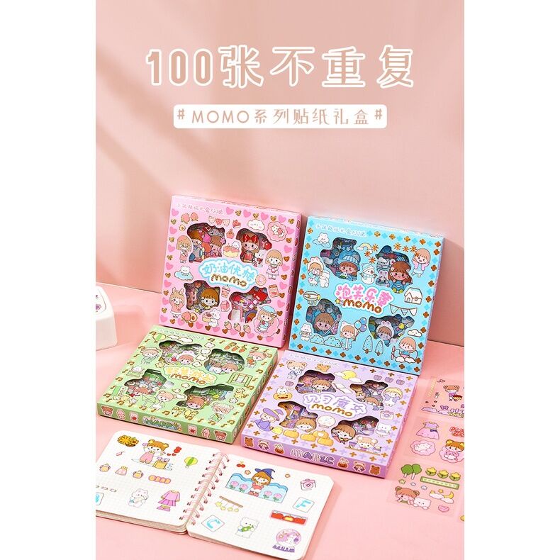 

(Murah Banget) 100Lembar Sticker Lucu Anti Air Bisa untuk Tumbler Scrapbook