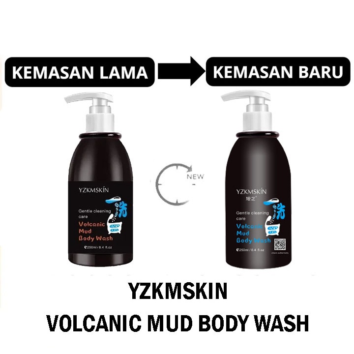 (UMU SUPPLIER) YZKMSKIN ORIGINAL LUMPUR VULKANIK / VOLCANIC 250ML MUD BODY WASH VULCANIC SABUN PEMUTIH KULIT SELURUH TUBUH BADAN MOISTURIZER