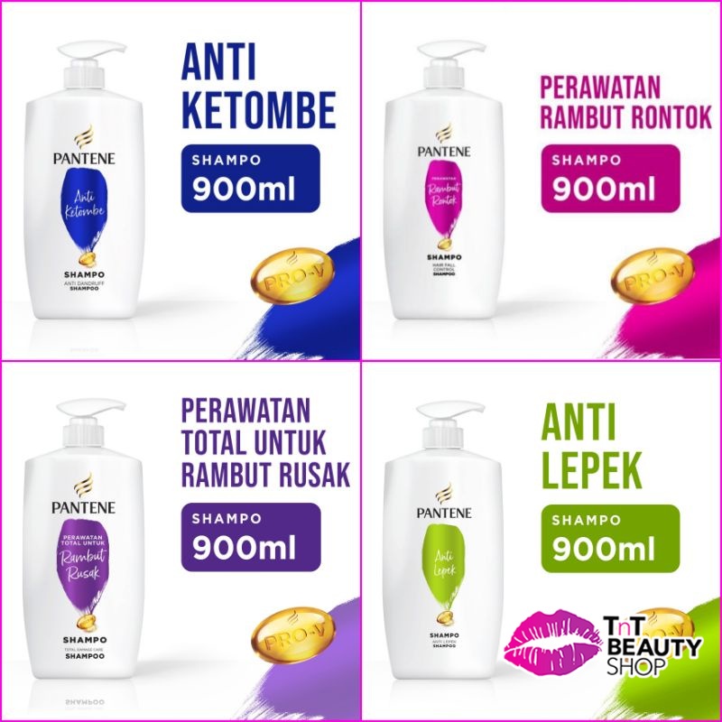 PANTENE SHAMPO 900 ML SERIES | ANTI DANDRUFF - HAIR FALL CONTROL - PERAWATAN RAMBUT RUSAK - PANTENE 