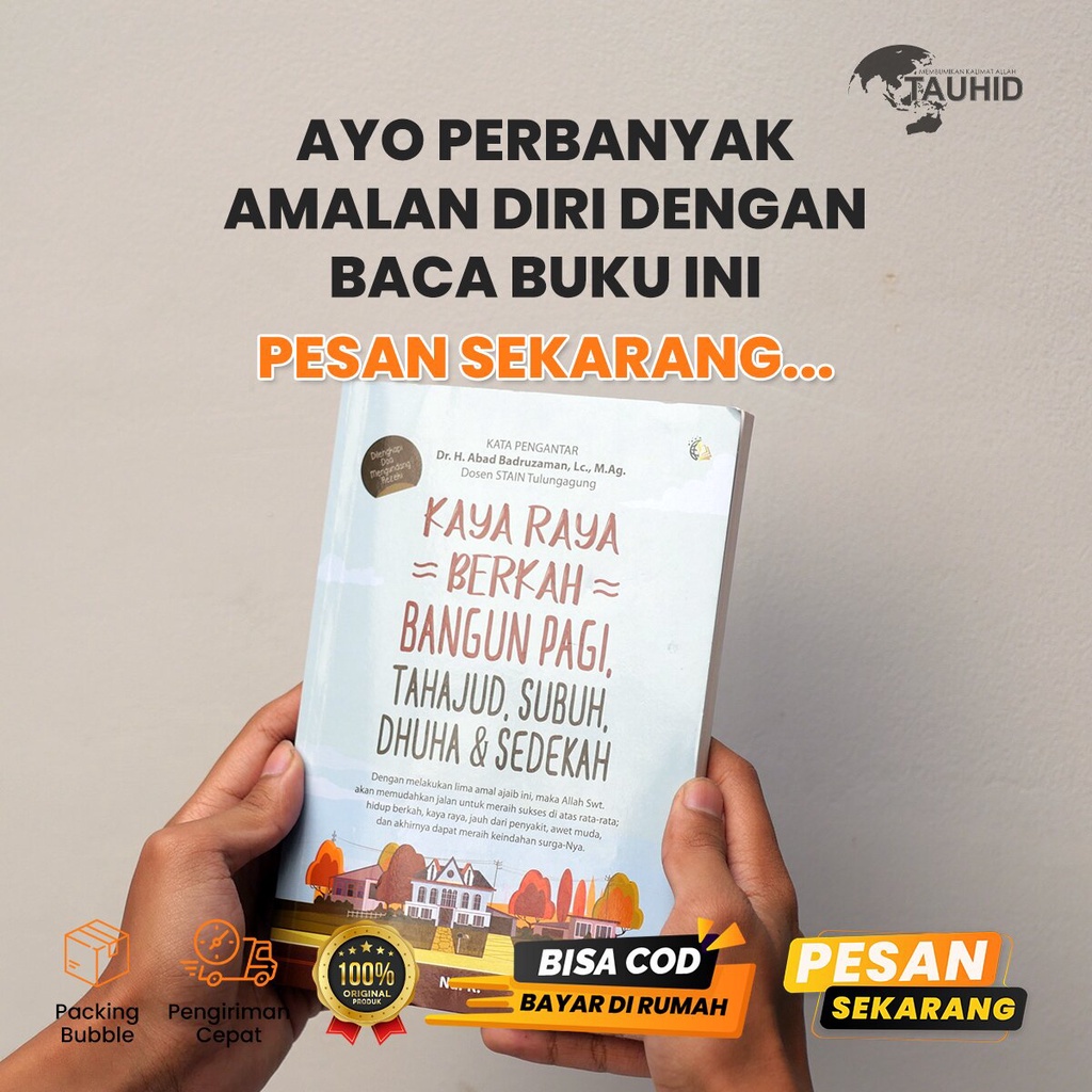 Kaya Raya Berkah Bangun Pagi Tahajud Subuh Duha &amp; Sedekah – Buku Agama Islam Buku Motivasi Islam Original Soft Cover Buku Motivasi Islami Best Seller Buku Bacaan Amal Ajaib Bangun Pagi Sholat Tahajud Subuh Duha Sedekah Dan Rejeki Berkah