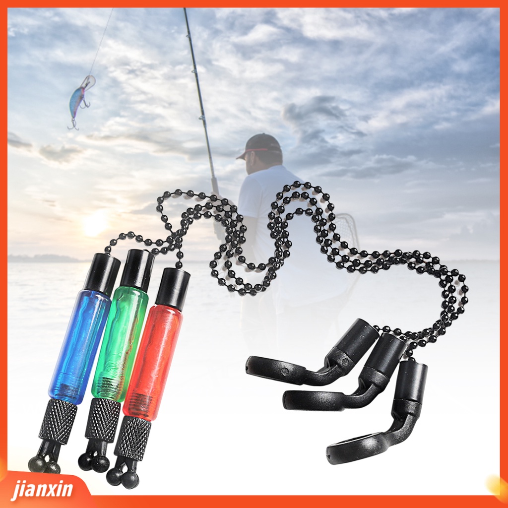 (In Stock) Alarm Memancing Swinger Rantai Besi Set Ada Lampu Alat Pancing Profesional Aksesoris Outdoor Tasik Fishing Bite Indicator Perlengkapan Memancing