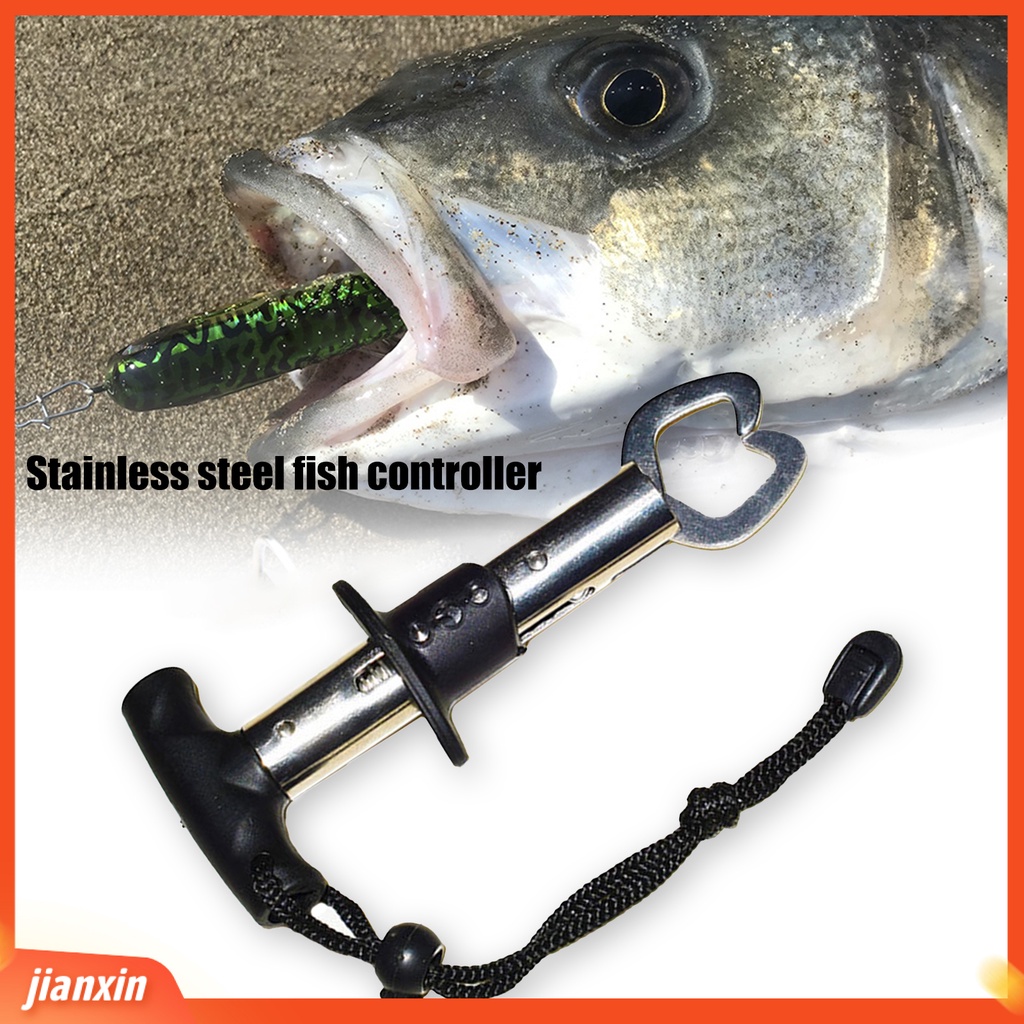 (In Stock) Ringan Fish Lip Gripper Stainless Steel Ketangguhan Yang Baik T Handle Pegangan Pancing Alat Perlengkapan Memancing