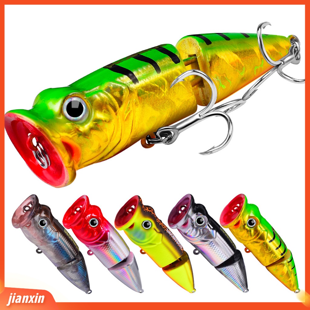 (In Stock) 7.3cm /11.5g Umpan Umpan 3D Simulasi Fisheye Menggoda Treble Hook Mengambang Gelombang Air Panjat Umpan Memancing Luar Ruangan