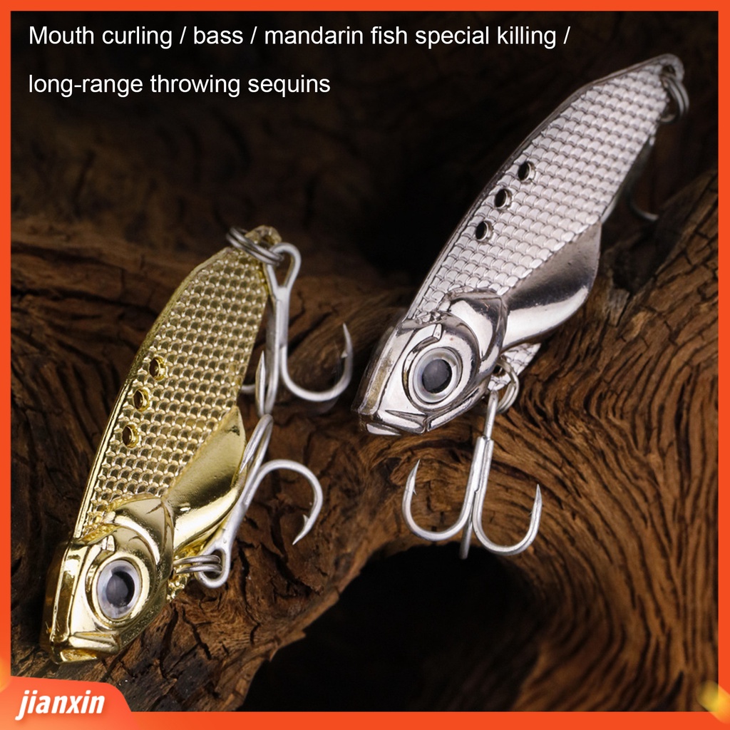 (In Stock) 10g 4.9cm Umpan Pancing Mudah Melempar Menarik Ikan Cepat Tenggelam Metal Topwater Bass Fishing Lures Untuk Air Asin