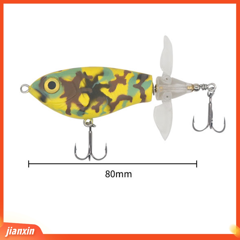 (In Stock) 8cm 16g Rotating Lure 360derajat Rotating Sharp Hook Ringan Whopper Memancing Ikan Gurame Pike Topwater Mengambang Umpan Untuk Outdoor