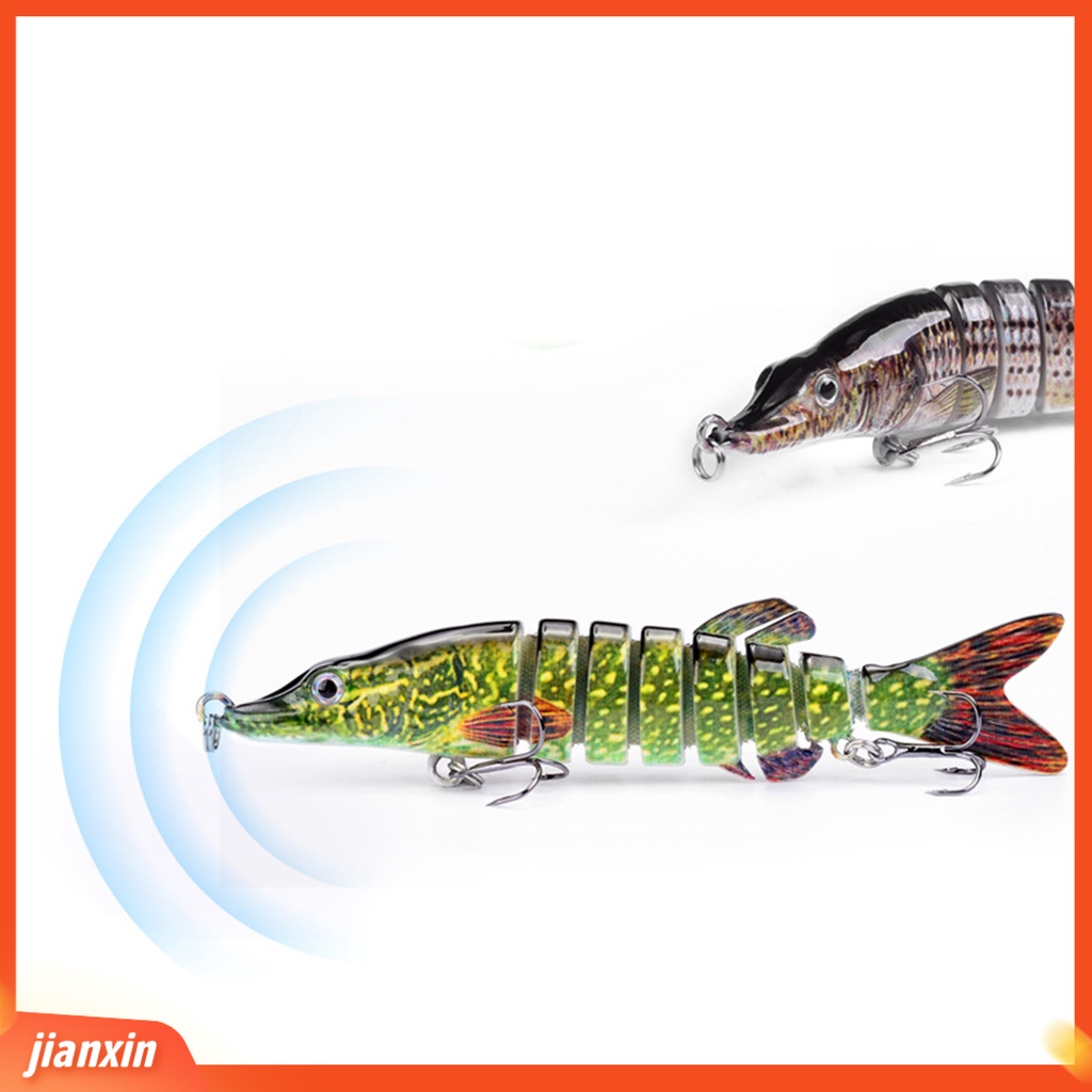 (In Stock) 12.5cm 21g Hooks Multi Jointed 8segments Buatan Memancing Umpan Renang Umpan