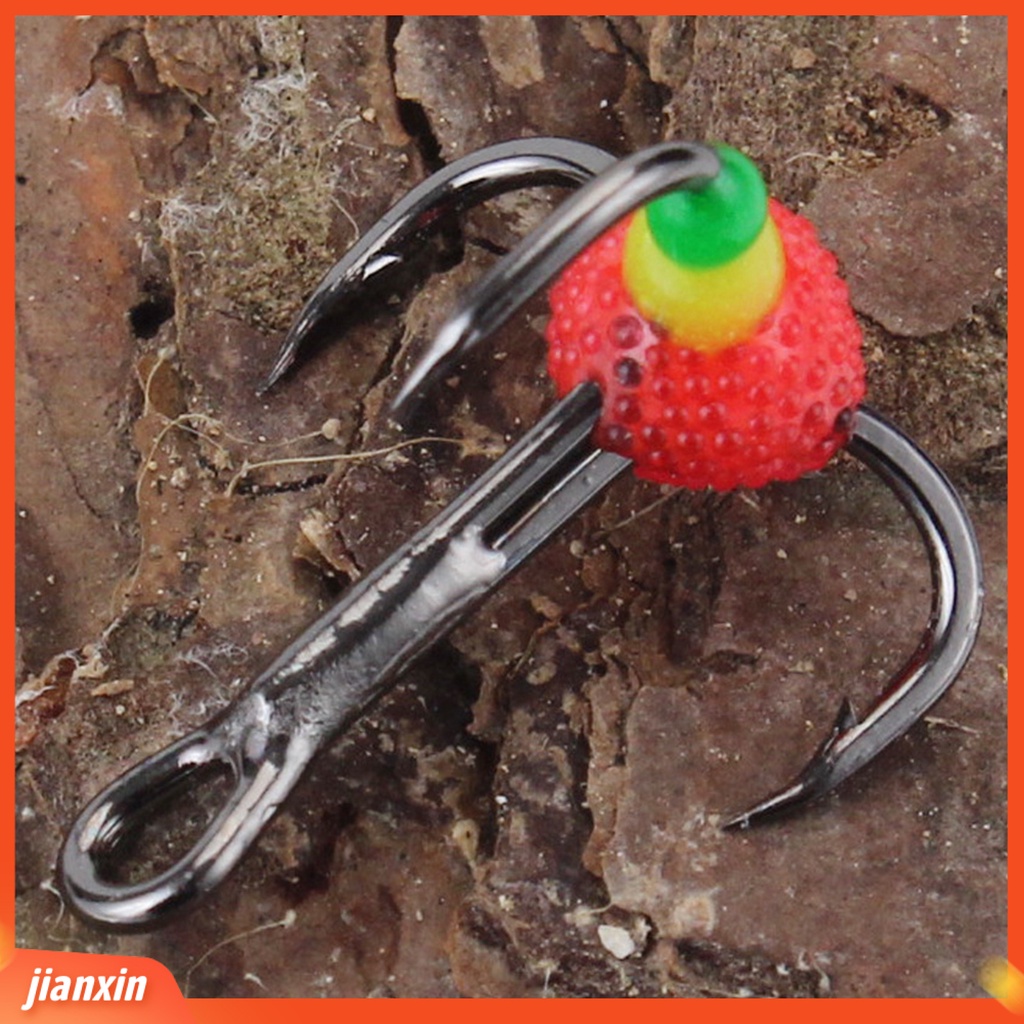 (In Stock) 5pcs Treble Hook Luminous Konstruksi Kuat Kait Ikan Treble Baja Karbon Untuk Pecinta Memancing