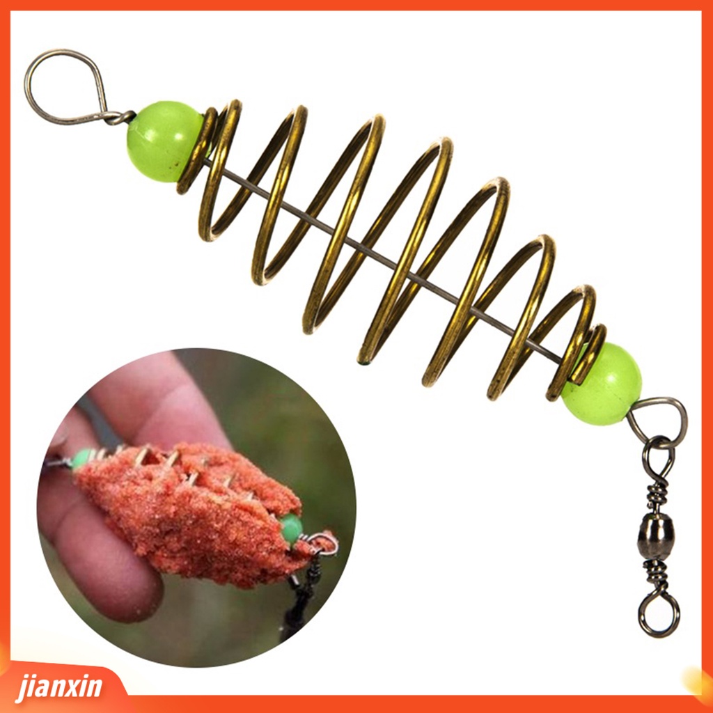 (In Stock) 10Pcs Umpan Spring Olive Shape Inline Alloy Copper Fishing Rig Bait Feeder Cages Untuk Bream