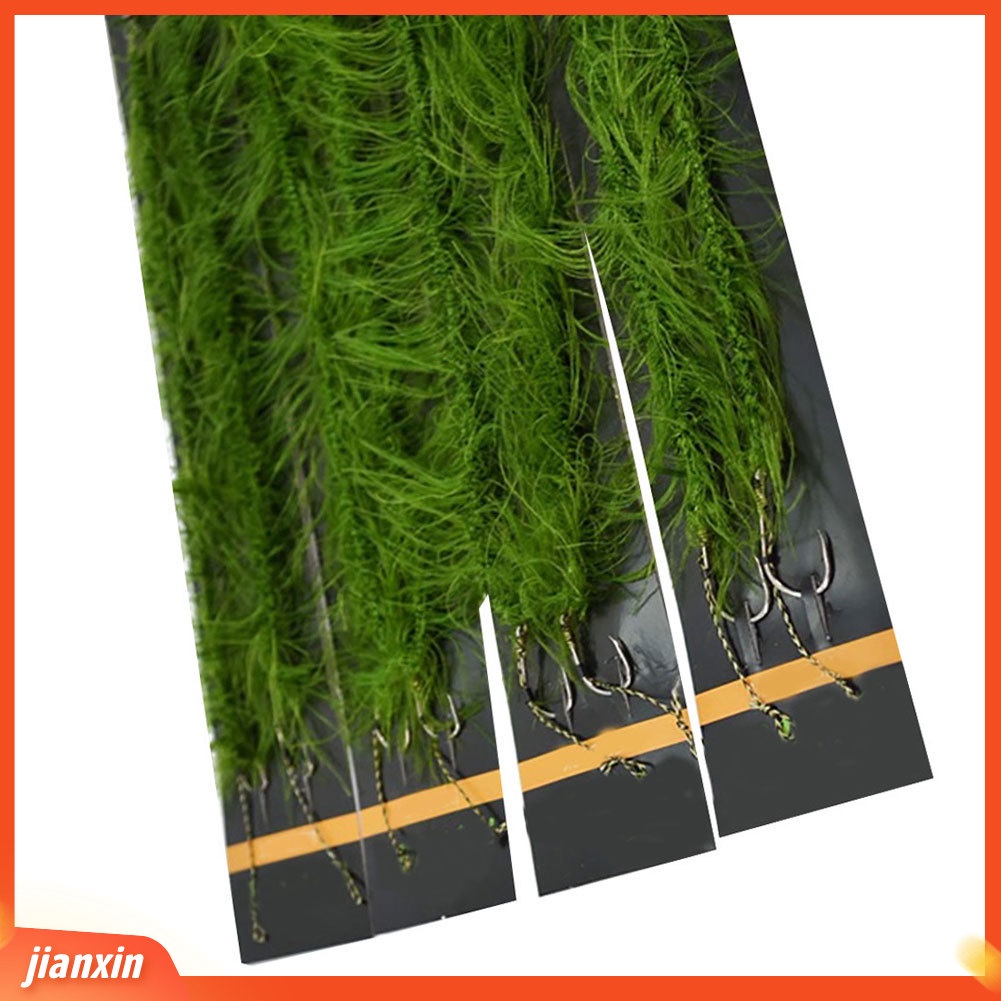 (In Stock) 8Pcs 20cm Rig Rambut Pancing Ikan Gurame Braided Thread Line Tackle Tool Dengan Kait