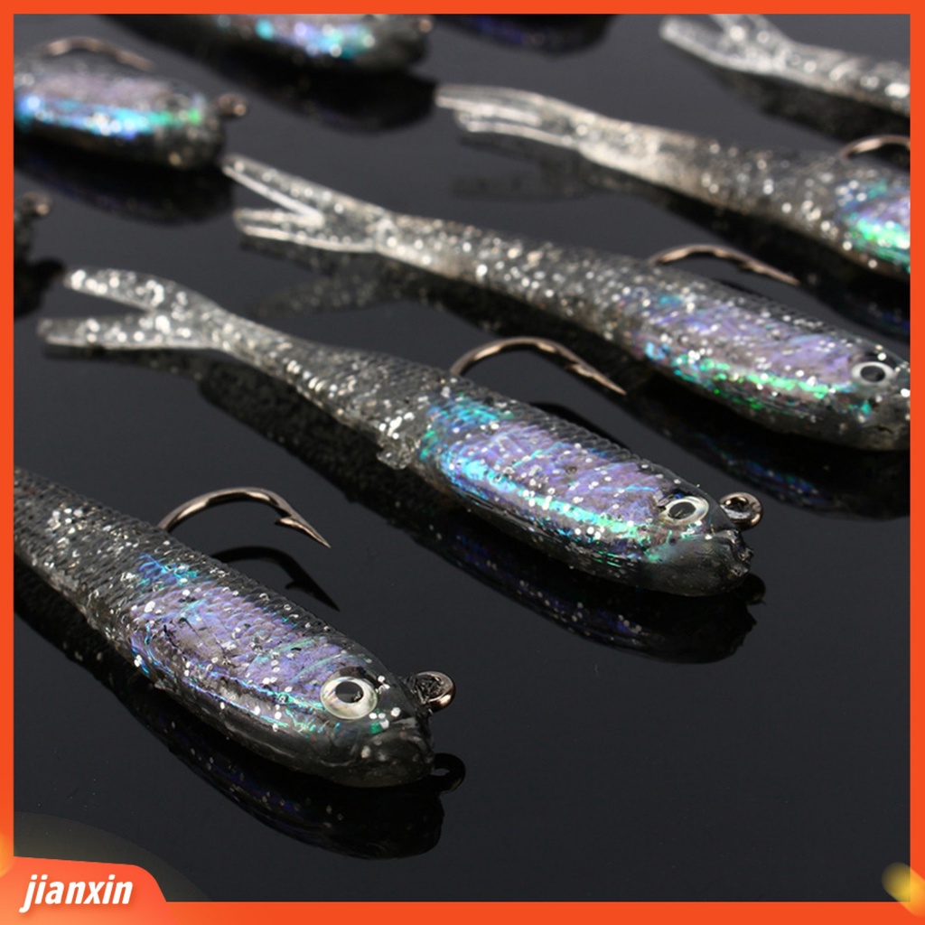 (In Stock) 10Pcs 73mm 5.45g Silikon Lembut Umpan Kait Tunggal Buatan Ikan Kecil Umpan Pancing Tackle