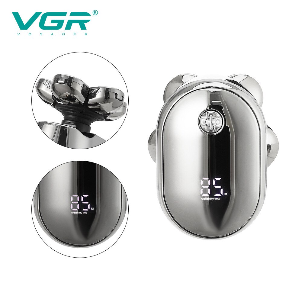 426 Cukuran VGR V-395 Electric Shaver Hair Trimmer 6 Blade Wet Dry LED Display