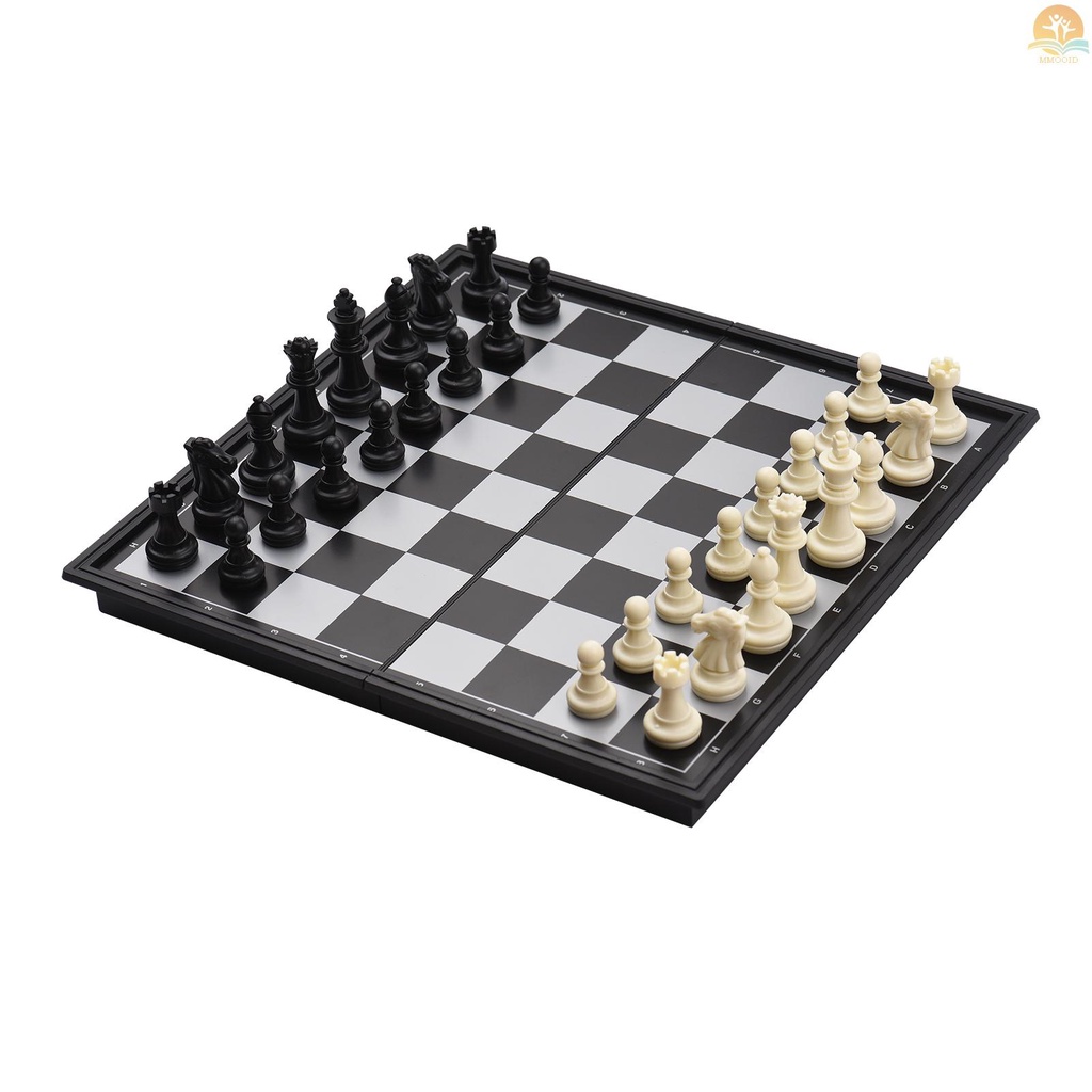 In Stock Travel Chessboard Game Portable Internasional Chess Set Magnetic Foldable Board Entertainment Hadiah Edukasi Untuk Anak Siswa Dewasa Keluarga Rumah Sekolah Travel