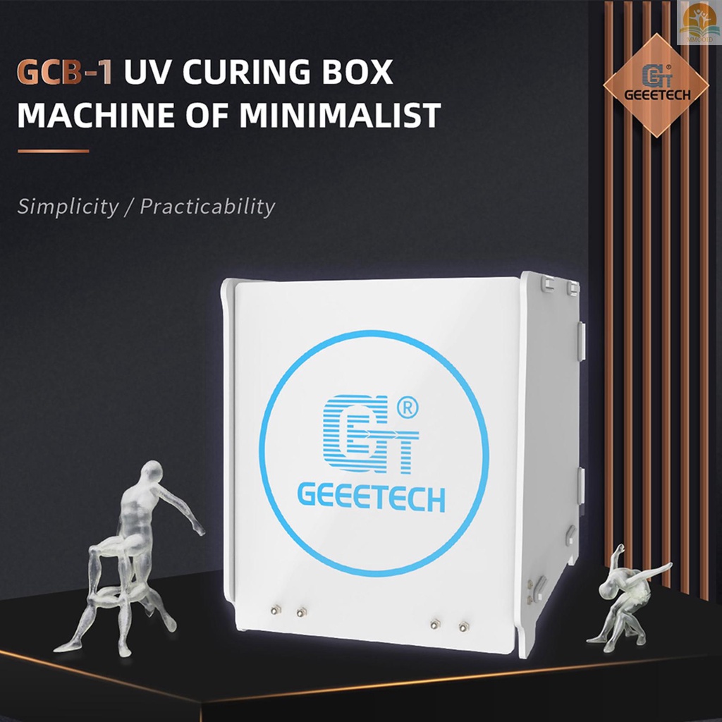 In Stock Geeetech UV Resin Curing Box Dengan360° Rotating Turntable UV Curing Light Station Machine Merata Curing Pengaturan Waktu Perlindungan Cerdas Untuk Resin 405nm Untuk Paling SLA