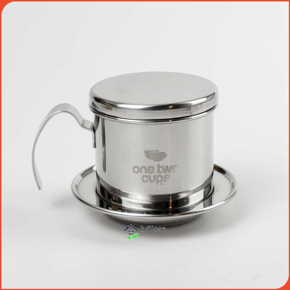 One Two Cups Filter Saring Kopi Vietnamese Coffee Pot Stainless - LC2