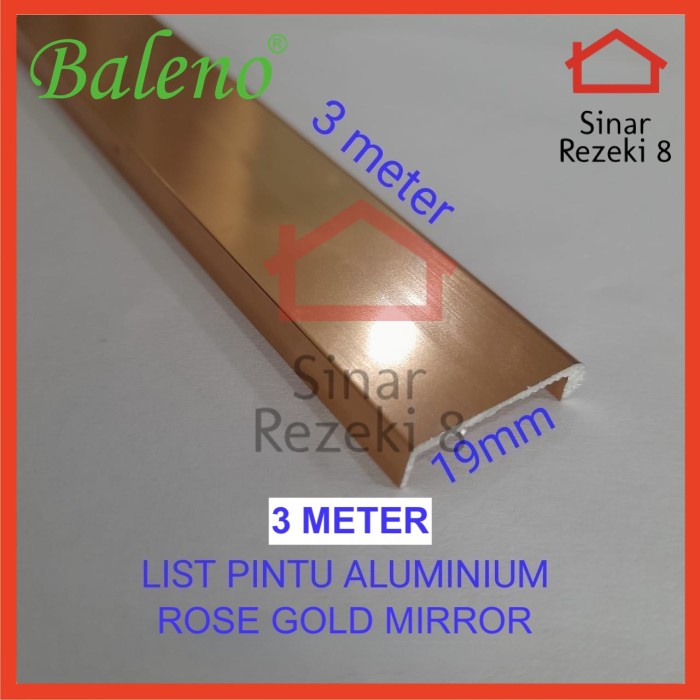 List Pintu ROSE GOLD MIRROR / Lis Profil Aluminium Edging Lemari EA 19