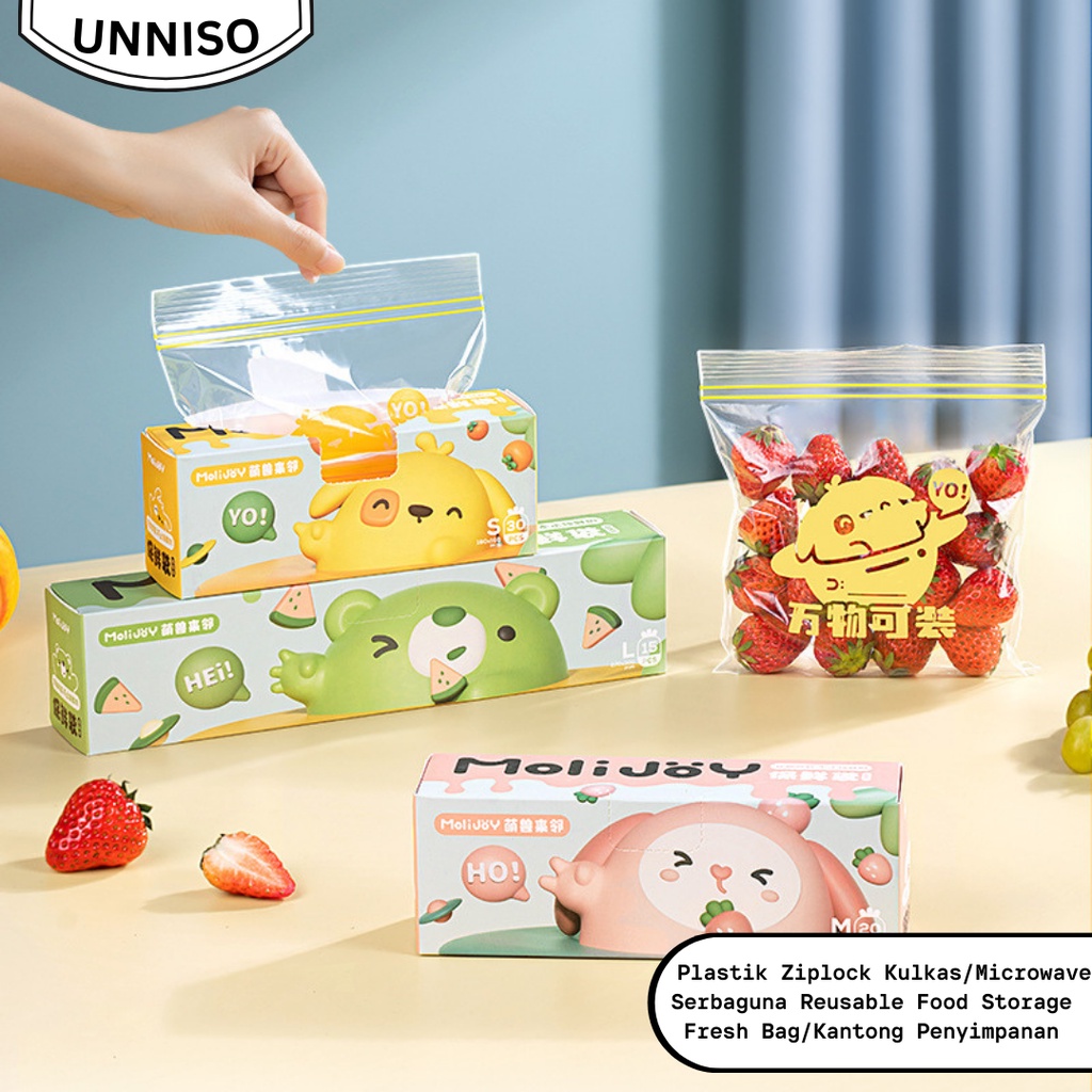 UNNISO -   Plastik Ziplock Kulkas/Microwave /Kantong Penyimpanan