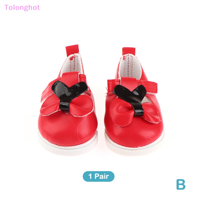 Tolonghot&gt; 1pasang Sepatu Boneka 18inch Sepatu Boneka Mainan Lucu Dasi Kupu Sepatu Datar Mini Velcro Sepatu Boneka Aksesoris Gadis Hadiah Dengan Baik