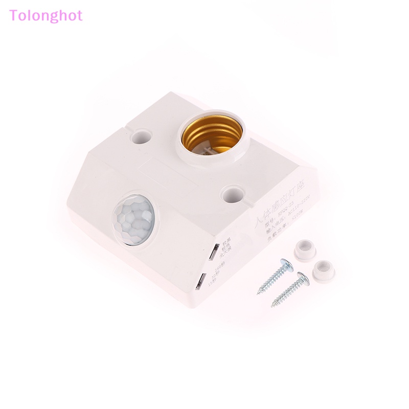 Tolonghot&gt; Untuk Smart 220V E27 LED Lamp Base Holder Tubuh Manusia Induksi Sensor Gerak Inframerah Dengan Saklar Kontrol Cahaya Bohlam Soket Adaptor Sumur