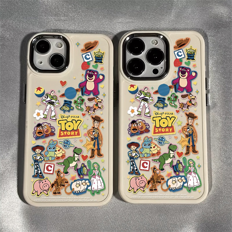 IPHONE Casing Ponsel Lucu Kompatibel Untuk Iphone14 13 12 11 Pro Max XS X Xr8 +7Plus Casing Lembut Tombol Silikon Logam Shockproof Cover Cell Precticer