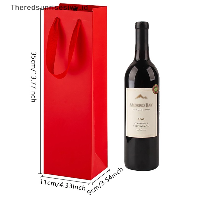 #Home &amp; Life #11*9*35cm Tas Hadiah Botol Wine Paper Bag Dengan Handle Untuk Pernikahan, Ulang Tahun~