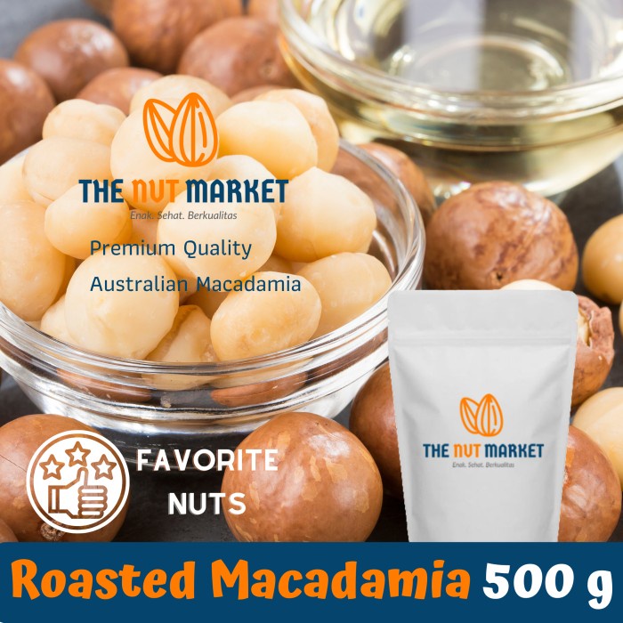 

✨Ready Stok✨ - ENAK! Macadamia Panggang (Roasted Macadamia) imported, 500 gram MURAH! - Original Tawar