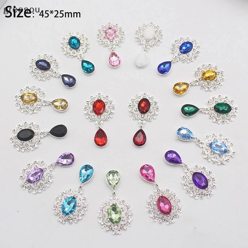 Greesou Shining Brooch 45*25mm Kristal Aksesoris Fashion Cantik Undangan Pernikahan ID