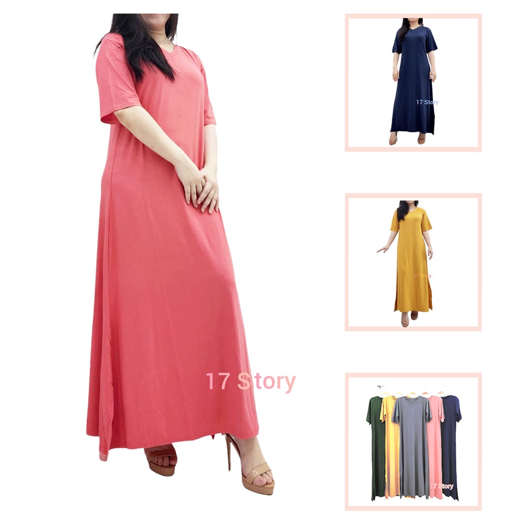 Baju Tunik Wanita Terbaru Lengan Pendek Belah Samping Kekinian