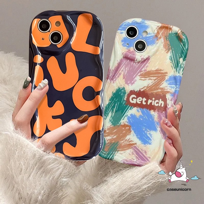 Kartun Art Doodle Inggris Case Untuk Infinix Hot 11 10 20 8 12 9 30 Main Cerdas6 7 6Plus 5panas8 10Lite 30i 9catatan12 G96 3D Wavy Curved Edge Colorful Lukisan Minyak Huruf Soft Cover