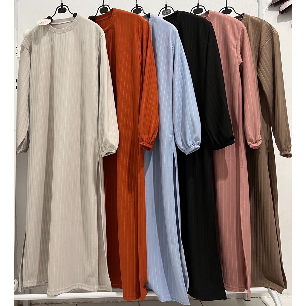 Tania Long Tunik Knit Hornet Premium LD 110cm,Bahan Import Berkualitas Tinggi