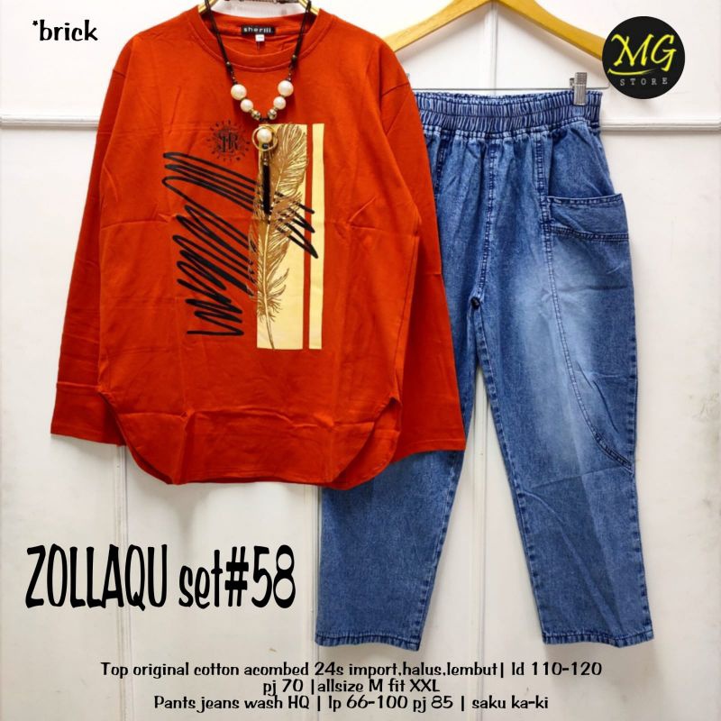 ZOLLAQU SET #58 ORI MG STORE | Cotton Combed 24s Import halus