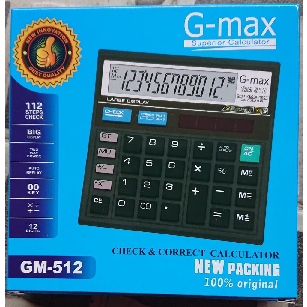 

kalkulator G Max - 512 kalkulator - Alat hitung 12 digit 3