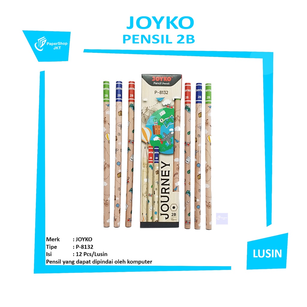 

JOYKO - Pensil Ujian Kayu 2B P-8132 - Lusin