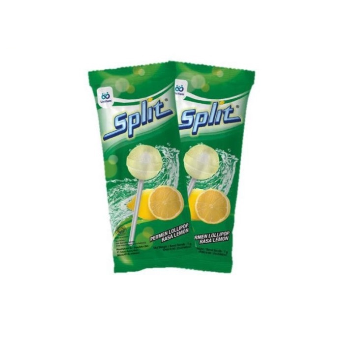

Permen lolipop split candy 12pcs x @7gr permen rasa lemon