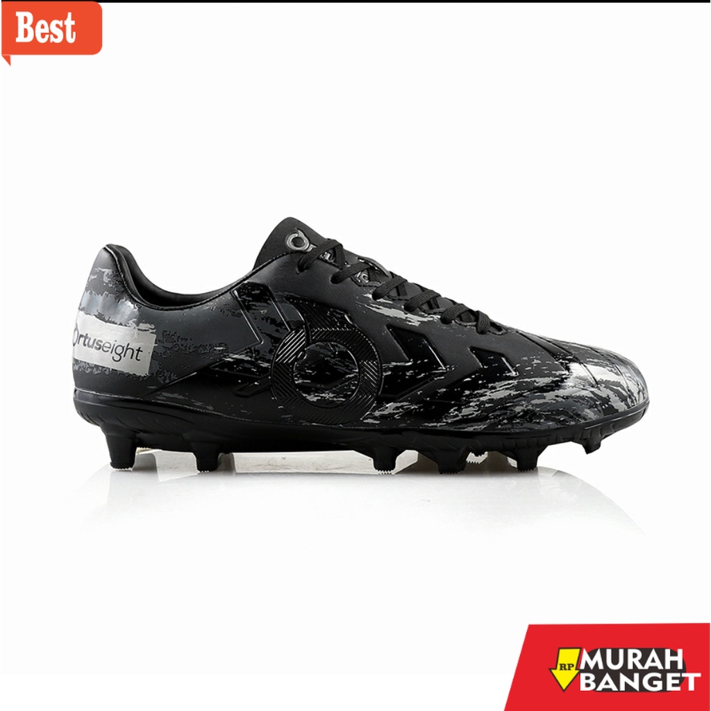Sepatu bola terkeren- Sepatu Bola Ortuseight Inferno Fg Black Grey l COD Sepatu bola l Futsal Ortus 