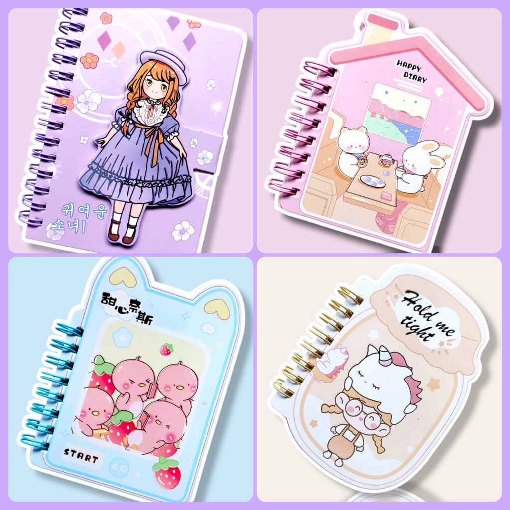 

GULAGULA - MINI BINDER BOOK 4 WARNA | NOTEBOOK | BINDER NOTEBOOK LUCU | CARTOON DIARY | MINIBOOK | MEMO KECIL | BUKU MEMO LUCU | MEMO KARAKTER | MEMO MOTIF | BUKU MEMO KARTUN | MEMO AESTHETIC