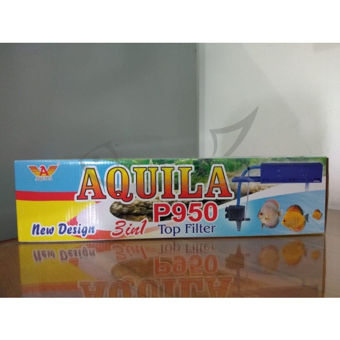 AQUILA P950 3in1 TOP FILTER POMPA AIR CELUP FILTER AQUARIUM