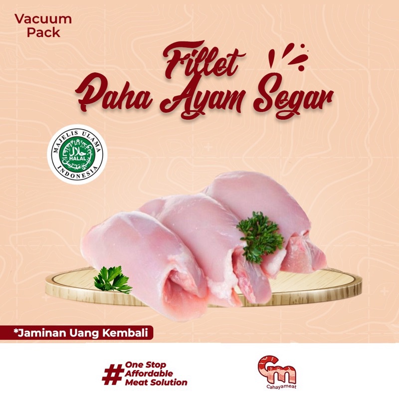 

[ CUCI GUDANG ] Fillet Paha Ayam SEGAR Tanpa Kulit | FRESH Boneless Chicken Thigh 1 KG MURAH BANGET!!!