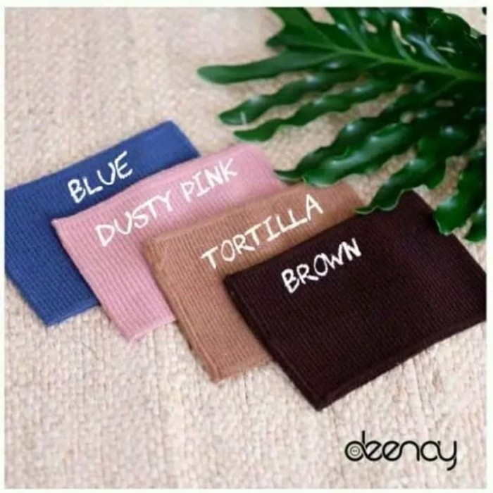 Promo Best Seller INNER BANDANA RAJUT-CIPUT DEENAY KNITTED MOTIF SALUR - Dusty Pink