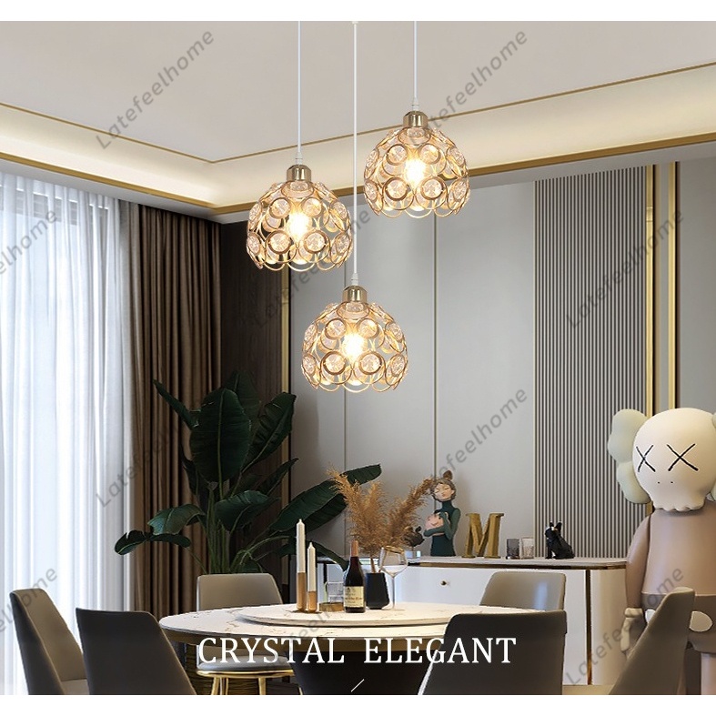 Lampu Gantung Lampu Plafon Gantung Kristal Minimalis Lampu kristal plafon rumah Lampu ceiling