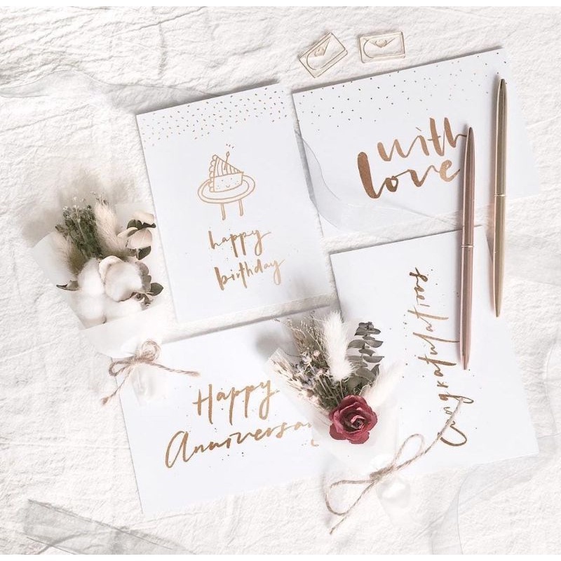 KARTU UCAPAN HAPPY BIRTHDAY  BISA REQUEST NOTE TULISAN UCAPAN WEDDING