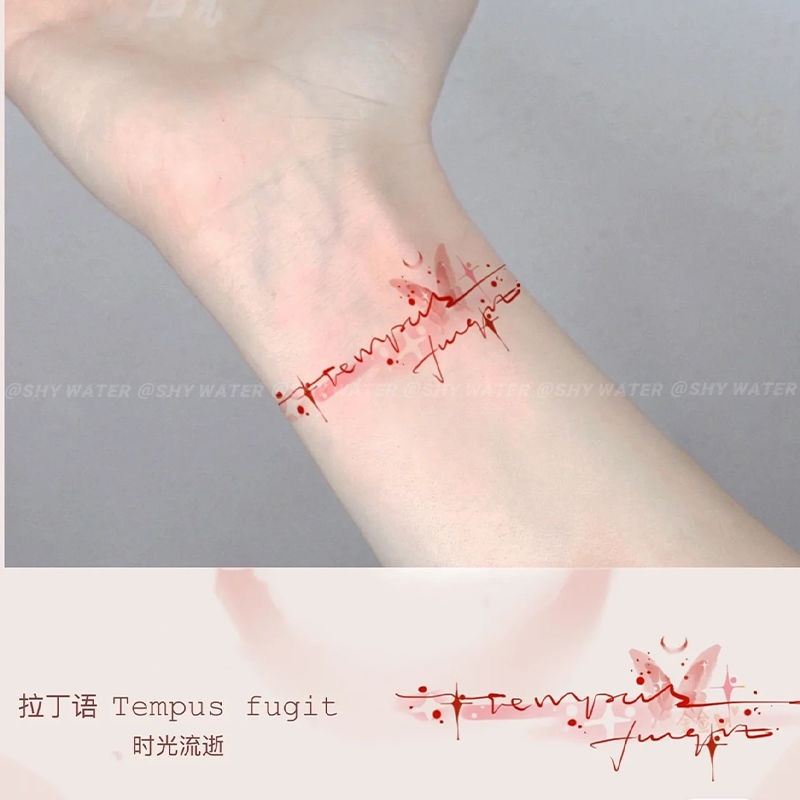 ✿Stiker tato Latin/melalui stiker tato kesulitan/stiker tato tahan air dan tahan lama/stiker tato an