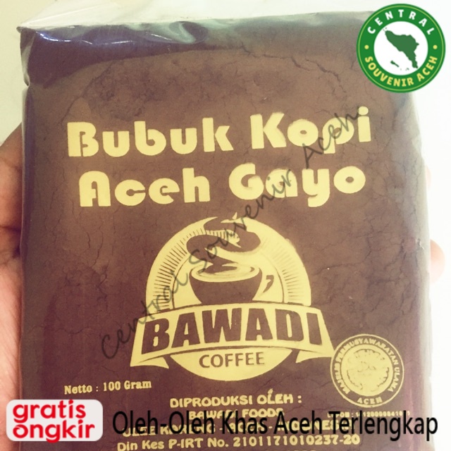 

Bubuk Kopi Aceh Gayo Robusta Bawadi 100 gram